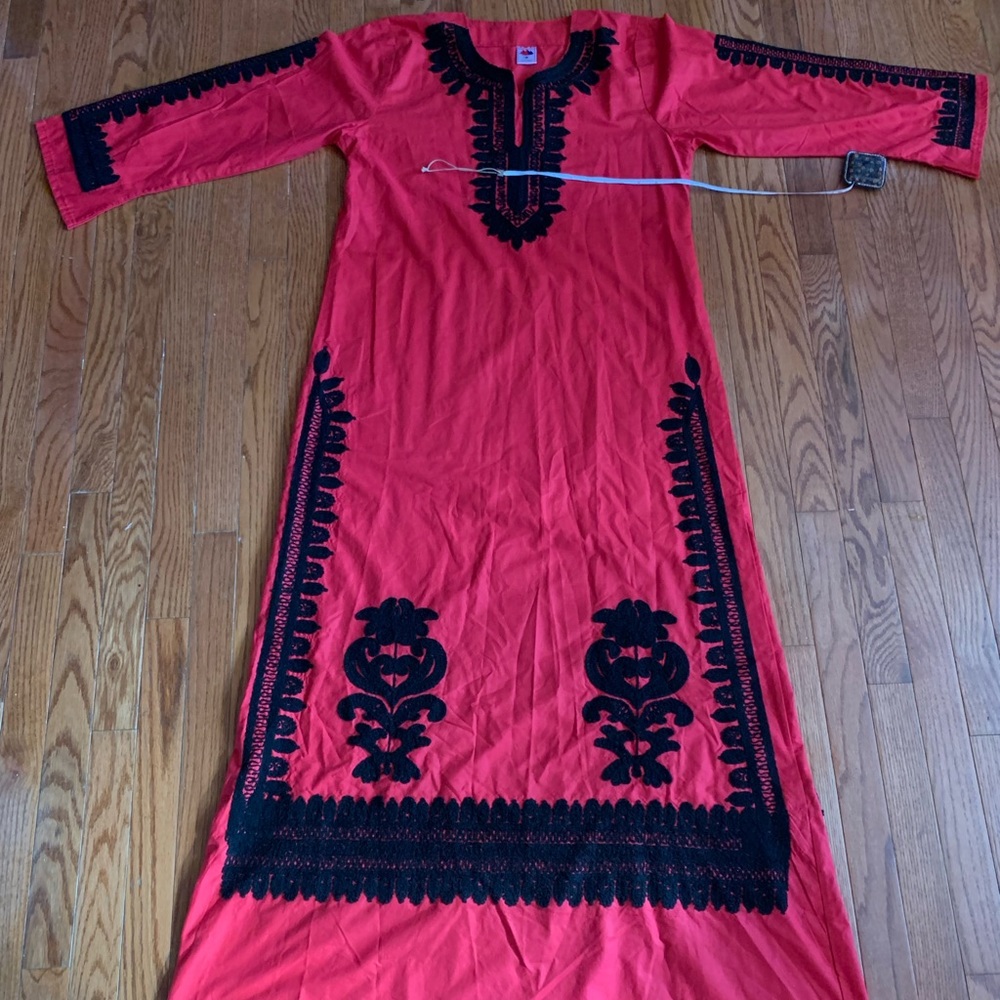 Beautiful Bohemian 💯 percent Egyptian Cotton Kaftan. One of a kind.